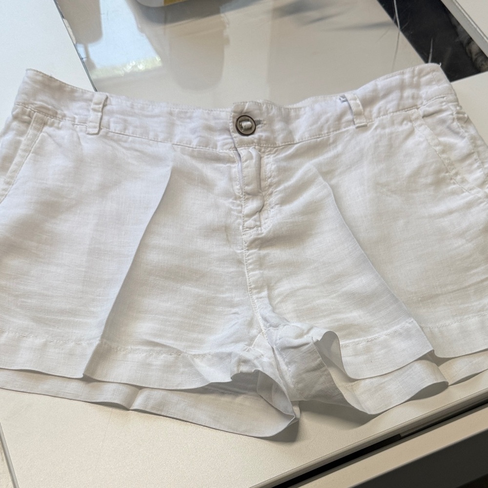 Michael Stars 100% linen White Shorts